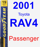 Passenger Wiper Blade for 2001 Toyota RAV4 - Premium