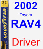 Driver Wiper Blade for 2002 Toyota RAV4 - Premium