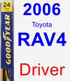 Driver Wiper Blade for 2006 Toyota RAV4 - Premium