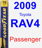 Passenger Wiper Blade for 2009 Toyota RAV4 - Premium