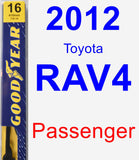 Passenger Wiper Blade for 2012 Toyota RAV4 - Premium