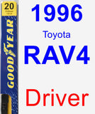 Driver Wiper Blade for 1996 Toyota RAV4 - Premium