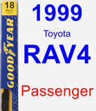 Passenger Wiper Blade for 1999 Toyota RAV4 - Premium