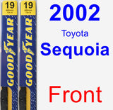 Front Wiper Blade Pack for 2002 Toyota Sequoia - Premium