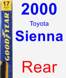 Rear Wiper Blade for 2000 Toyota Sienna - Premium