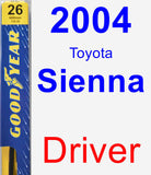 Driver Wiper Blade for 2004 Toyota Sienna - Premium