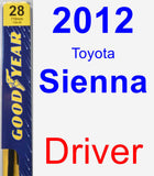 Driver Wiper Blade for 2012 Toyota Sienna - Premium