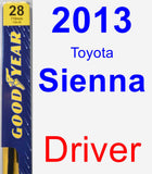 Driver Wiper Blade for 2013 Toyota Sienna - Premium