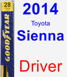 Driver Wiper Blade for 2014 Toyota Sienna - Premium