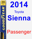 Passenger Wiper Blade for 2014 Toyota Sienna - Premium