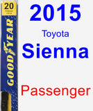 Passenger Wiper Blade for 2015 Toyota Sienna - Premium