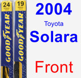 Front Wiper Blade Pack for 2004 Toyota Solara - Premium