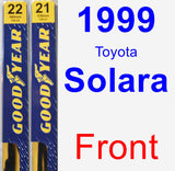 Front Wiper Blade Pack for 1999 Toyota Solara - Premium