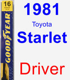 Driver Wiper Blade for 1981 Toyota Starlet - Premium