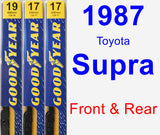 Front & Rear Wiper Blade Pack for 1987 Toyota Supra - Premium