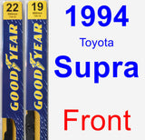 Front Wiper Blade Pack for 1994 Toyota Supra - Premium