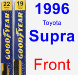 Front Wiper Blade Pack for 1996 Toyota Supra - Premium