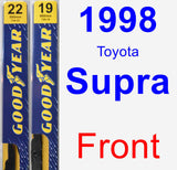 Front Wiper Blade Pack for 1998 Toyota Supra - Premium