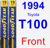 Front Wiper Blade Pack for 1994 Toyota T100 - Premium