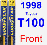 Front Wiper Blade Pack for 1998 Toyota T100 - Premium
