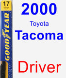 Driver Wiper Blade for 2000 Toyota Tacoma - Premium