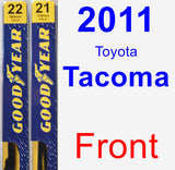 Front Wiper Blade Pack for 2011 Toyota Tacoma - Premium