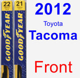 Front Wiper Blade Pack for 2012 Toyota Tacoma - Premium