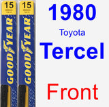 Front Wiper Blade Pack for 1980 Toyota Tercel - Premium
