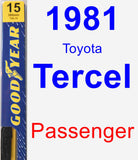 Passenger Wiper Blade for 1981 Toyota Tercel - Premium