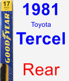 Rear Wiper Blade for 1981 Toyota Tercel - Premium