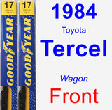 Front Wiper Blade Pack for 1984 Toyota Tercel - Premium