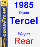 Rear Wiper Blade for 1985 Toyota Tercel - Premium