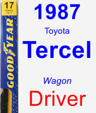 Driver Wiper Blade for 1987 Toyota Tercel - Premium