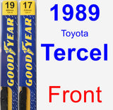 Front Wiper Blade Pack for 1989 Toyota Tercel - Premium