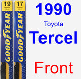 Front Wiper Blade Pack for 1990 Toyota Tercel - Premium