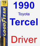 Driver Wiper Blade for 1990 Toyota Tercel - Premium