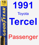 Passenger Wiper Blade for 1991 Toyota Tercel - Premium