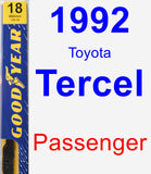 Passenger Wiper Blade for 1992 Toyota Tercel - Premium
