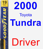 Driver Wiper Blade for 2000 Toyota Tundra - Premium