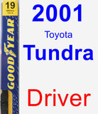 Driver Wiper Blade for 2001 Toyota Tundra - Premium