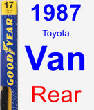 Rear Wiper Blade for 1987 Toyota Van - Premium