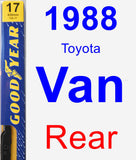 Rear Wiper Blade for 1988 Toyota Van - Premium