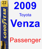 Passenger Wiper Blade for 2009 Toyota Venza - Premium