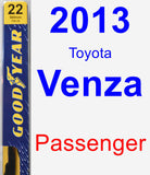 Passenger Wiper Blade for 2013 Toyota Venza - Premium
