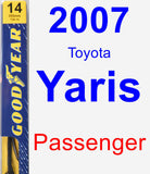 Passenger Wiper Blade for 2007 Toyota Yaris - Premium
