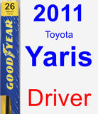 Driver Wiper Blade for 2011 Toyota Yaris - Premium