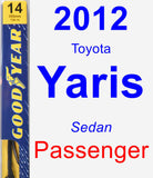 Passenger Wiper Blade for 2012 Toyota Yaris - Premium