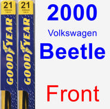 Front Wiper Blade Pack for 2000 Volkswagen Beetle - Premium