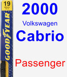 Passenger Wiper Blade for 2000 Volkswagen Cabrio - Premium