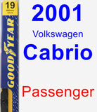 Passenger Wiper Blade for 2001 Volkswagen Cabrio - Premium